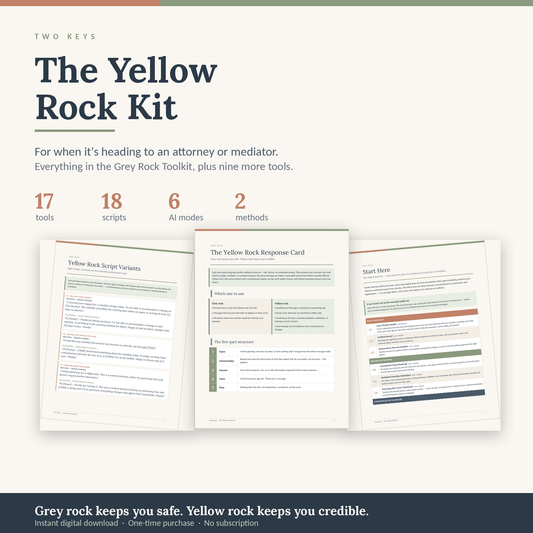 The Yellow Rock Kit - Co-Parenting Toolkit + Attorney & Mediation Prep, 17 Tools, Instant Download